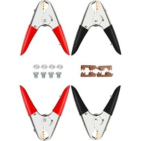 2Pair Battery Booster Clamp 1000A Big Current Heavy Duty Jump Cable Clamp,Mushan Pure Copper Battery Clamps With Parrot Clip (2Pair 4Pcs)