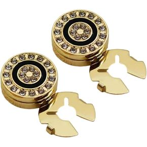 10pcs Brass Round Cuff Button Cover Cuff Links for Wedding Formal Shirt Mens Formal Button Covers Imitation Cufflinks