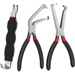 3pcs Electrical Disconnector pliers, 8" Automotive Tools Electrical Connector Separator Pliers for Cars, Plug Pliers,Terminal Removal Tool, Fuel Line Petrol Clip Pipe Hose Disconnect Tools