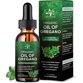 (1 حزمة) الزيت العضوي من قطرات السائل الأوريغانو مع الزعتر ، الكركم ، Aceite de oregano ، تطهير ، التخلص من السموم ، الجهاز الهضمي والمناعة ، 1 أوقية