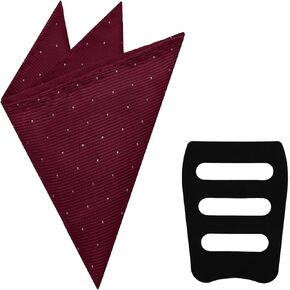 Handkerchiefs for Men with Pocket Square Holder, Polka Dot Pocket Squares for Men Suit Wedding Business Party Casual in Kuwait