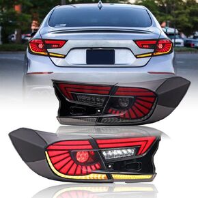 RGB Tail Lights for Honda Accord 2018-2022, LED Taillights Assembly for Honda Accord 10th Gen, Dynamic Animation, Plug&Play (RGB, 1 Pair)