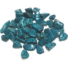 Tumbled Blue Dalmation Jasper - Large 1" Pieces in Velvet Bag (1 Pound)