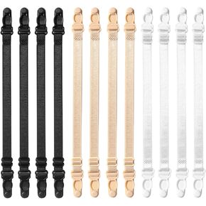 12 PCS Bra Straps, Bra Strap Holders for Slipping, Keep Underwear the in Place, Adjustable Non-Slip Shoulder Straps Replacement for Women Girls Bras Underwear