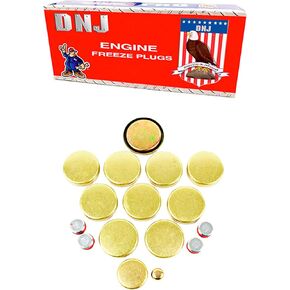 DNJ FPS1142 Brass Freeze Plug Set for 1976-2003 Chrysler, Dodge, Jeep, Plymouth Aspen, B100, B150 5.2L-5.9L V8 16V OHV 5211cc