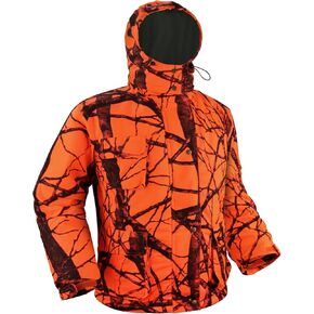 GUGULUZA Hunting Jacket with Fleece Lining, Water Resistant Coat for Men, Silent Deer Parka Upland Jacket