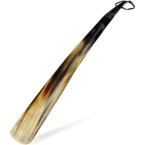 Shoe Horn Made with Real Horn Handmade. Home or Travel Use. Shoehorn for Men or Women Shoes & Boots. Best Gift Idea. (SHOE-15'')