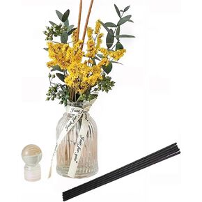 ناشر القصب من العطر المنزلي ، ناشر الحمام مع العصي ، 3.38 أوقية الزيت الأساسي ياسمين ، لافندر معطرة ، ناشر الزهور المجففة للمنزل ، رائحة المكتب (شاي ياسمين)
