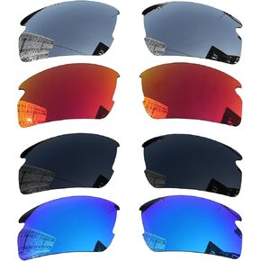 acefrog 4 أزواج عدسات الاستبدال المستقطبة لـ Oakley Flak 2.0 OO9295 نظارة شمسية ، ملائمة تمامًا ، مقاومة للأثر ، مضادة للقرعة ، عدسات المرأة ، حزمة القيمة