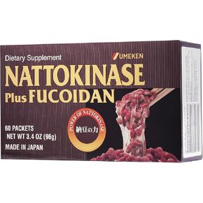 Nattokinase plus fucoidan لدعم الدورة الدموية ، 2500FU Natto ، مكملات الدورة الدموية ، خالية من الرائحة وسهلة الاستخدام Nattokinase ، Okinawan Fucoidan ، إمدادات شهرين ، 60 ، حزمة 1