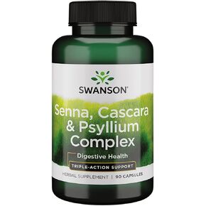 Swanson Senna Psyllium Cascara Complex GI Tract Regularity Support 90 Capsules