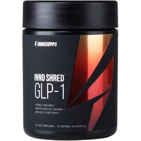 Innosupps Inno Shred ™ GLP-1 | حرق الدهون الحرارية | شهية + دعم الأيض | الطاقة + الأداء | البربرين + الكروم | 60 كبسولات. 30 حصص.