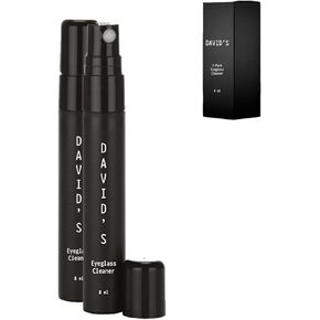 David's Clean All Contlass Eyeglass مع قطعة قماش من الألياف الدقيقة - نبات غير سامة مصنوع في الولايات المتحدة الأمريكية خالية