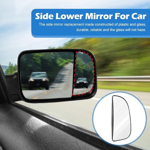 68067730AA Ram Passenger Right Side Lower Mirror Glass Replacement for 2010-2020 Dodge Ram, 1500 2500 3500 4500 5500 Towing Mirror Model, Right Pass Convex Lower Accessories Glass with Removal Tool in Kuwait