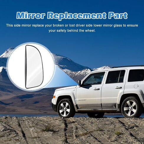 68067730AA Ram Passenger Right Side Lower Mirror Glass Replacement for 2010-2020 Dodge Ram, 1500 2500 3500 4500 5500 Towing Mirror Model, Right Pass Convex Lower Accessories Glass with Removal Tool in Kuwait