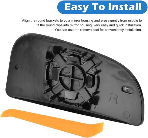 68067730AA Ram Passenger Right Side Lower Mirror Glass Replacement for 2010-2020 Dodge Ram, 1500 2500 3500 4500 5500 Towing Mirror Model, Right Pass Convex Lower Accessories Glass with Removal Tool in Kuwait