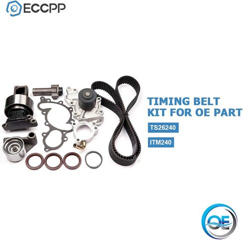 مجموعة حزام توقيت ECCPP مع مضخة المياه متوافقة مع 1993 1994 1995 لـ Toyota for 4Runner 1993 1994 1995 for Toyota Pickup 1993 1994 for Toyota T100 TS26240 ITM240 in Kuwait