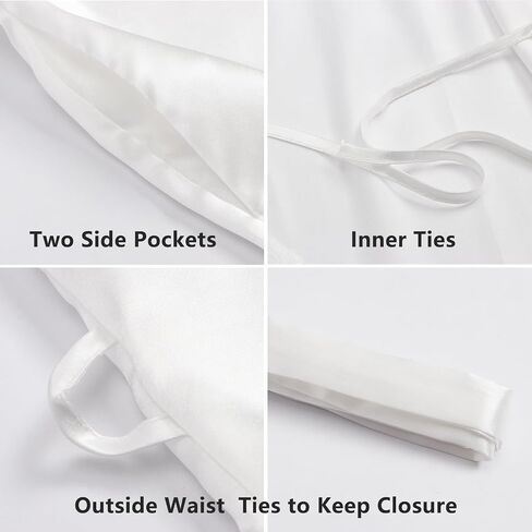 Women's Short Satin Robes One Size Silver Rhinestones Bride Bridesmaid for Wedding Party Getting Ready Bathrobe in Saudi Arabia
