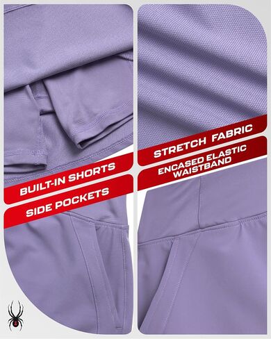 Spyder Womens Skort - Athletic Stretch Mini Skorts for Women - Performance Skirt with Built in Shorts for Golf and Tennis in Saudi Arabia