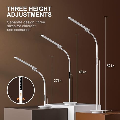 Light Therapy Lamp,10000 Lux Happy Therapy Light, Floor Sun Therapy Lamp with Remote & Touch Control & Adjustable Gooseneck for Reading/Office/Home in Saudi Arabia