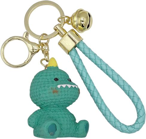 Cute Resin Animals Duck Pig Dinosaur Rabbit Car Key Chain Ring Charm Keychain Pendant For Women Girls Backpack Purse in Saudi Arabia