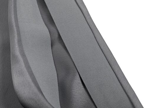 Women Satin Skirt Elastic Waistband Slit A Line Work Office Casual Midi Skirts in Kuwait