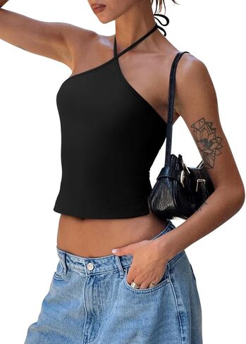 REORIA WOMENS CAMISOLE TANK TOPS CRISS CRISS HANTER TOP DOUBLE CLAND LANDLING BECTING TOPS TOPS Y2K FACATION in Kuwait