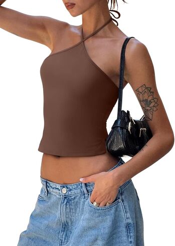 REORIA WOMENS CAMISOLE TANK TOPS CRISS CRISS HANTER TOP DOUBLE CLAND LANDLING BECTING TOPS TOPS Y2K FACATION in Kuwait