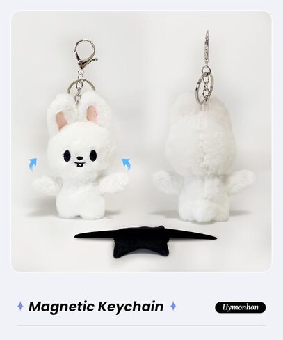 Cute Plush Keychain Soft Stuffed Animal Pendant for Women Backpack Tote Handbag Charm Decor Accessories in Kuwait