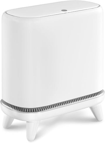 Bathroom Trash Can with Lid, Vacuum Adsorption Small Garbage Can 3.2 Gallon Press Top Lid Trash Bin with Legs Waterproof Waste Basket for Bathroom Bedroom Office Home in Saudi Arabia