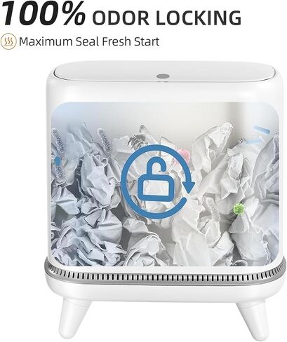Bathroom Trash Can with Lid, Vacuum Adsorption Small Garbage Can 3.2 Gallon Press Top Lid Trash Bin with Legs Waterproof Waste Basket for Bathroom Bedroom Office Home in Saudi Arabia