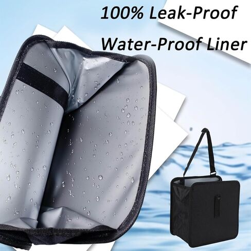 Car Trash Can, Oxford Cloth Foldable Car Trash Bin Hanging, 1.85 Gallon Capacity Garbage Bag Organizer, Leak-Proof Waterproof Auto Storage Container (Medium) in Saudi Arabia