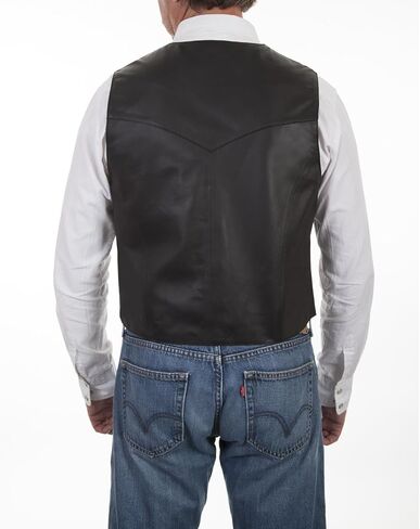 Classic Snap Button Black Motorcycle Leather Vest for Men - Riding Club Adult Motorcycle Vests in Saudi Arabia