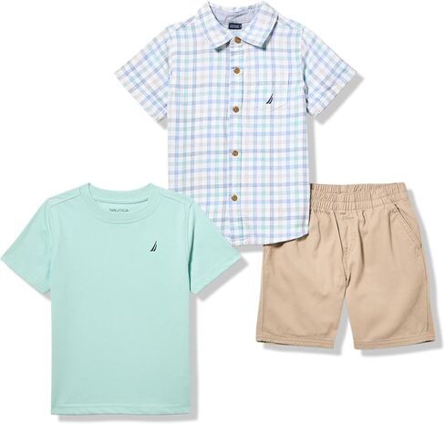 Nautica Boys 3pc Shirt Short Set in Saudi Arabia