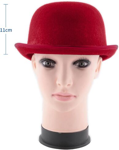 Bowler Hat Vintage Felt Derby Hat for Men and Women Round Cloche Upturn Brim Church Hats with Black Ribbon Derby Cap in Saudi Arabia