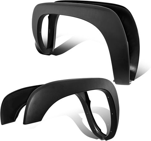 OE Factory Fender Flares Compatible for 99-06 Chevy Silverado Compatible for 99-06 GMC Sierra 1500 2500 3500HD / 07 Classic Fleetside Smooth Black Wheel Flare 4PCS in Saudi Arabia
