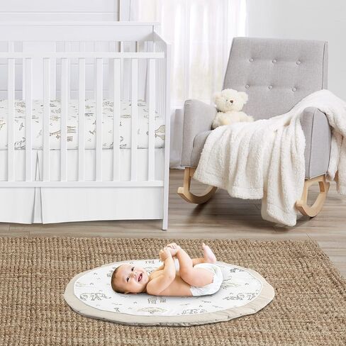 Sweet Jojo Designs Blue and Green Dino Playmat Tummy Time Baby and Infant Play Mat for Mod Dinosaur Collection in Saudi Arabia