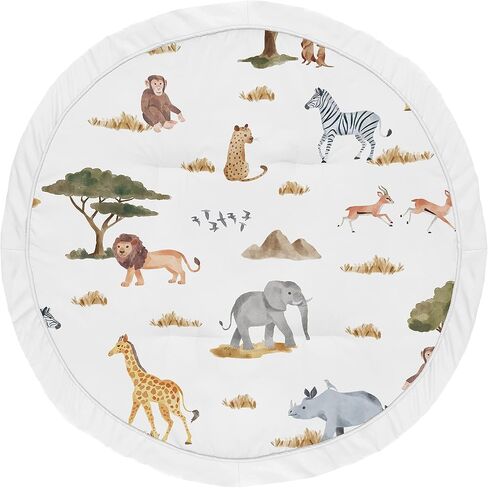 Sweet Jojo Designs Blue and Green Dino Playmat Tummy Time Baby and Infant Play Mat for Mod Dinosaur Collection in Saudi Arabia