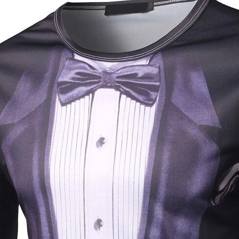 LMYOVE Premium 3D Printed Tuxedo Shirts for Men Long Sleeve in Saudi Arabia