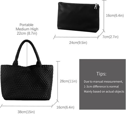 حقيبة يد حقيبة منسوجة يدويًا للنساء للحفاظ على جلد نباتي مع حقيبة إبطية لكتف الكتف المحافظ in Kuwait