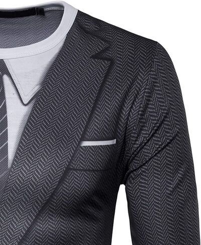 LMYOVE Premium 3D Printed Tuxedo Shirts for Men Long Sleeve in Saudi Arabia