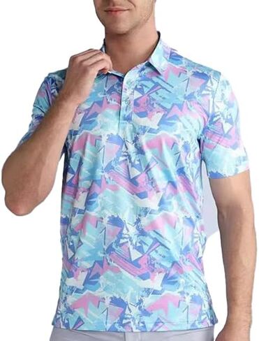 Men's Athletic Golf Polo Shirt, Moisture Wicking Performance, Short Sleeve in Saudi Arabia