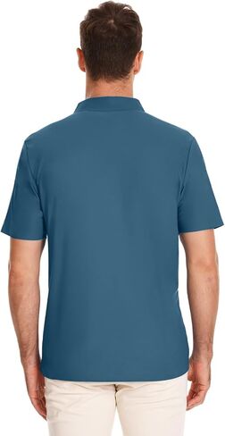 Mens Polo Shirts Moisture Wicking Golf Shirts Casual Short Sleeve Ice Silk Regular Fit Shirt in Kuwait