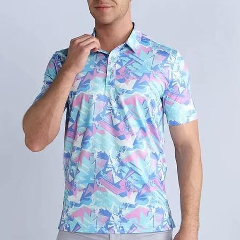 Men's Athletic Golf Polo Shirt, Moisture Wicking Performance, Short Sleeve in Saudi Arabia