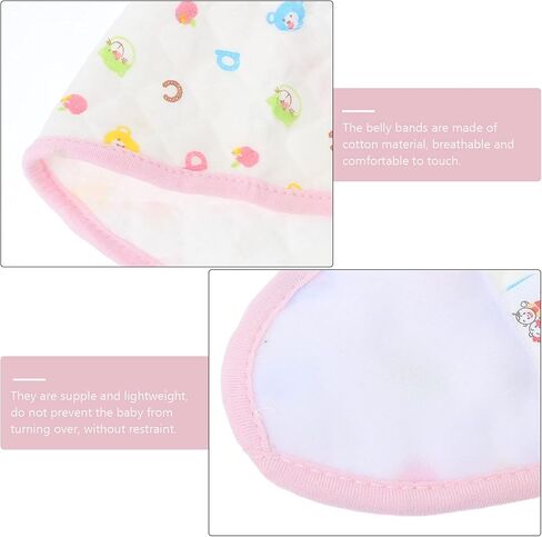 Healifty 3Pcs Baby Umbilical Hernia Belt Baby Belly Button Cord Band Infant Belly Wrap Adjustable Navel Belly Band Pink in Saudi Arabia