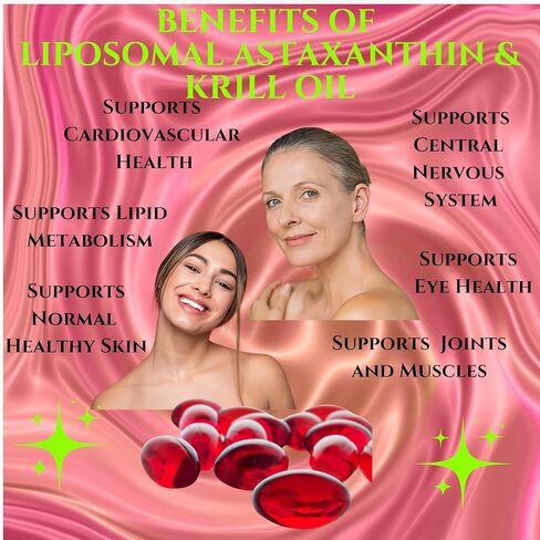 Astaxanthin liposomal 24mg مع ملحق Kril Oil 500mg ، 60 ناعمة in Kuwait