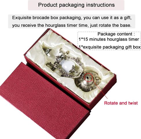 Hourglass Timer, 15 Minutes Embossed Golden Hourglass Timer,Used for Vintage Home Decoration, Office/Desk Decoration, Kitchen Wedding Gifts (P1-G42U-8VJR) in Kuwait