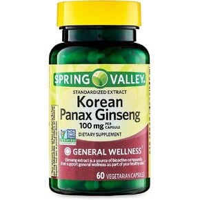 Convergence Korean Panax Ginseng Vegetarian Capsules, 100 mg, 60 Count