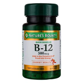 Nature's Bounty Vitamin B-12 500 MCG ، 100 Count