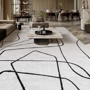 yihouse Abstract 6'x9 'brug regh-منطقة قابلة للغسل سجادة لغرفة المعيشة غرفة نوم ، كبيرة الحديثة غير المنقولة بطيئة للغاية ، تزييف ، 6 × 9 قدم